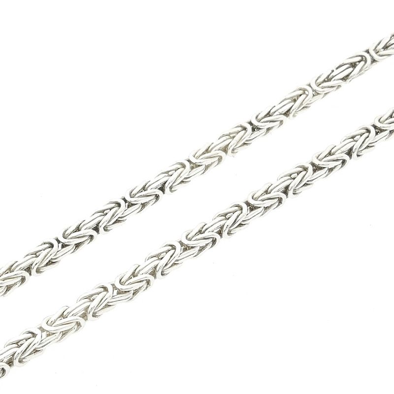 Image 7 of Silver square king chain | 50.5 cm
