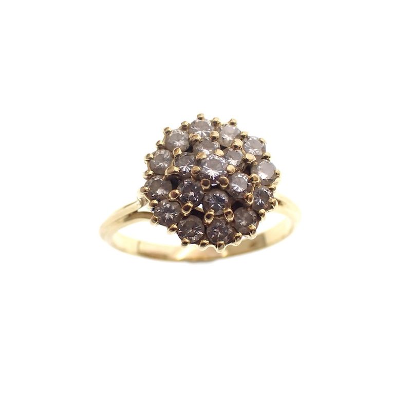 Image 2 of 18-karat exclusive gold cocktail ring with 1.58 ct. diamonds.