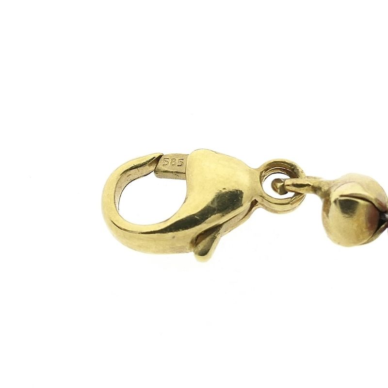 Image 7 of Pink tourmaline beaded necklace with gold clasp | 45.5 cm