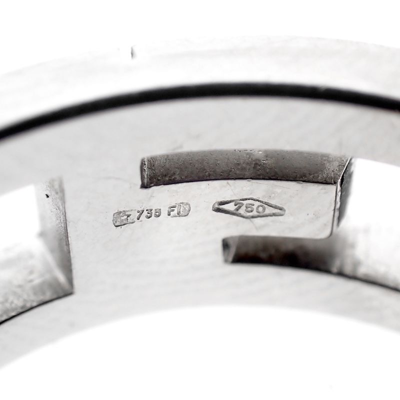 Image 8 of GUCCI white gold ring with 0.36 ct. diamonds