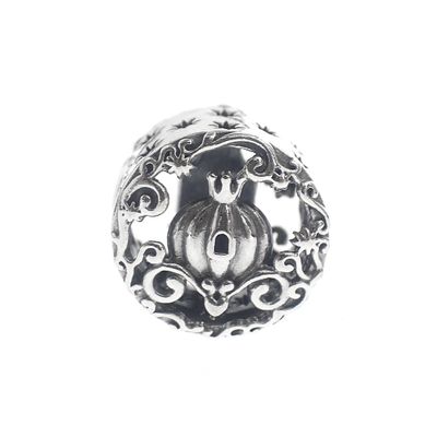 Image 1 of Pandora x Disney charm; Silver; Open Cinderella Midnight Pumpkin