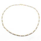 Image 3 of Two-tone gold Figaro link chain; Midas