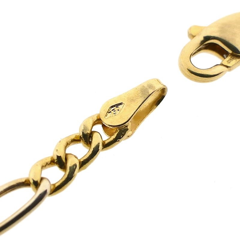 Image 3 of 18K Bicolor Gold Figaro Chain | 53.5 cm