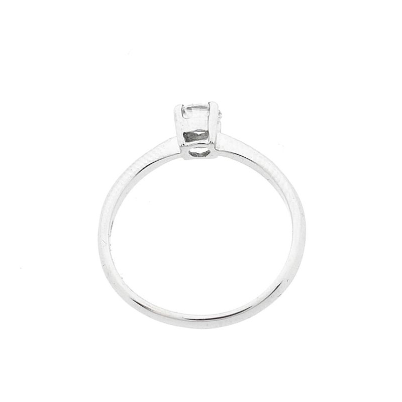 Image 6 of 18-karat white gold solitaire ring with 0.37 ct diamond