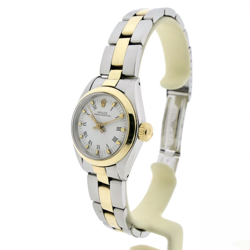 Image 2 of Rolex Oyster Perpetual 26mm 6718; Vintage gold/steel ladies' watch