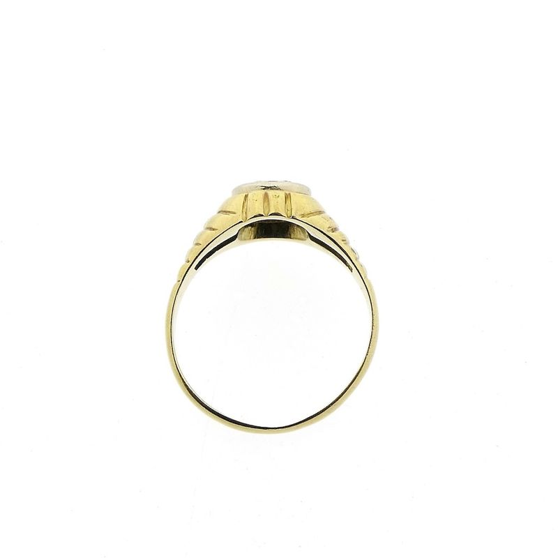 Image 3 of Two-tone gold men's ring with diamond | 0.20 ct.