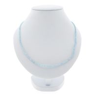 9 carat light blue topaz bead necklace