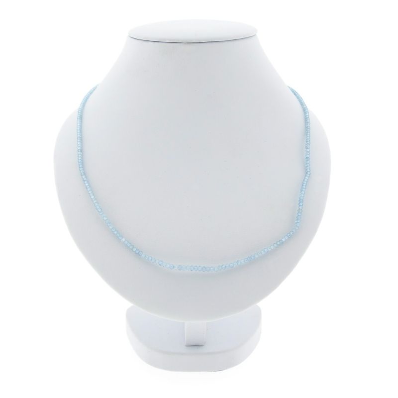 Image 1 of 9 carat light blue topaz bead necklace