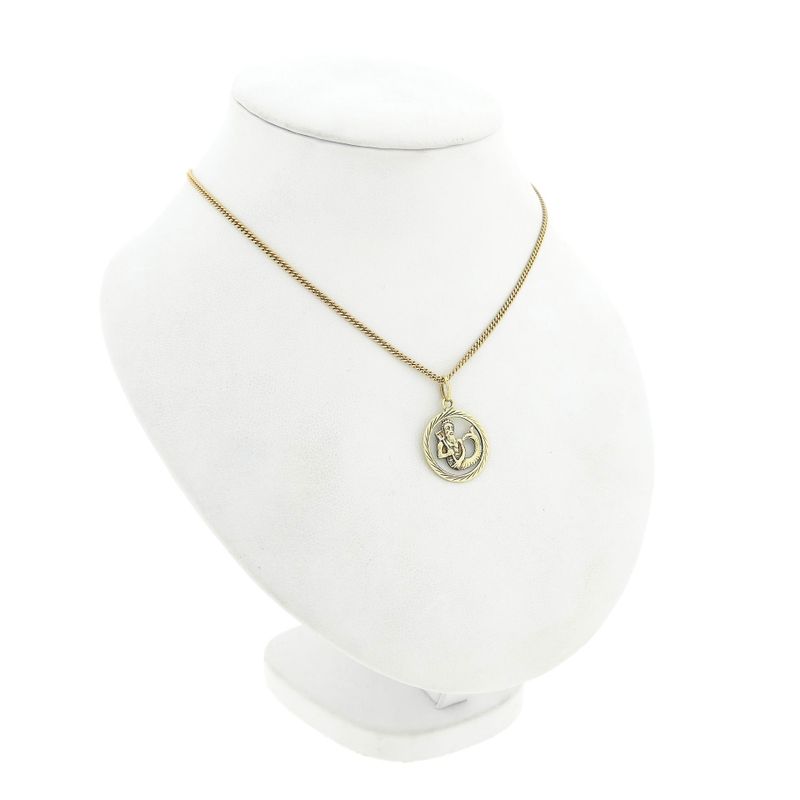 Image 4 of Gold Zodiac Pendant; Aquarius