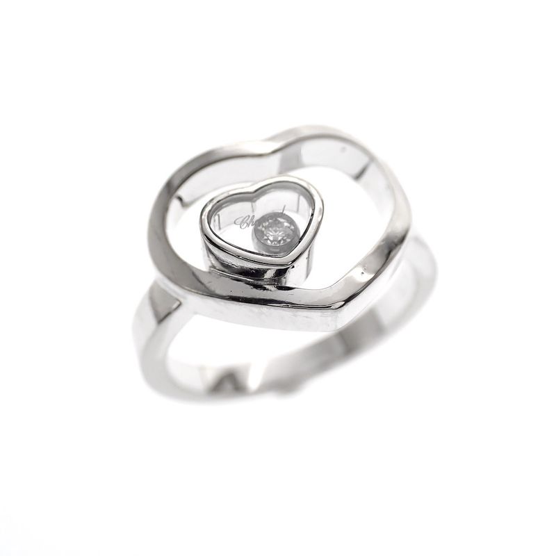 Image 9 of Chopard white gold ring with dancing diamond; 0.03 ct.