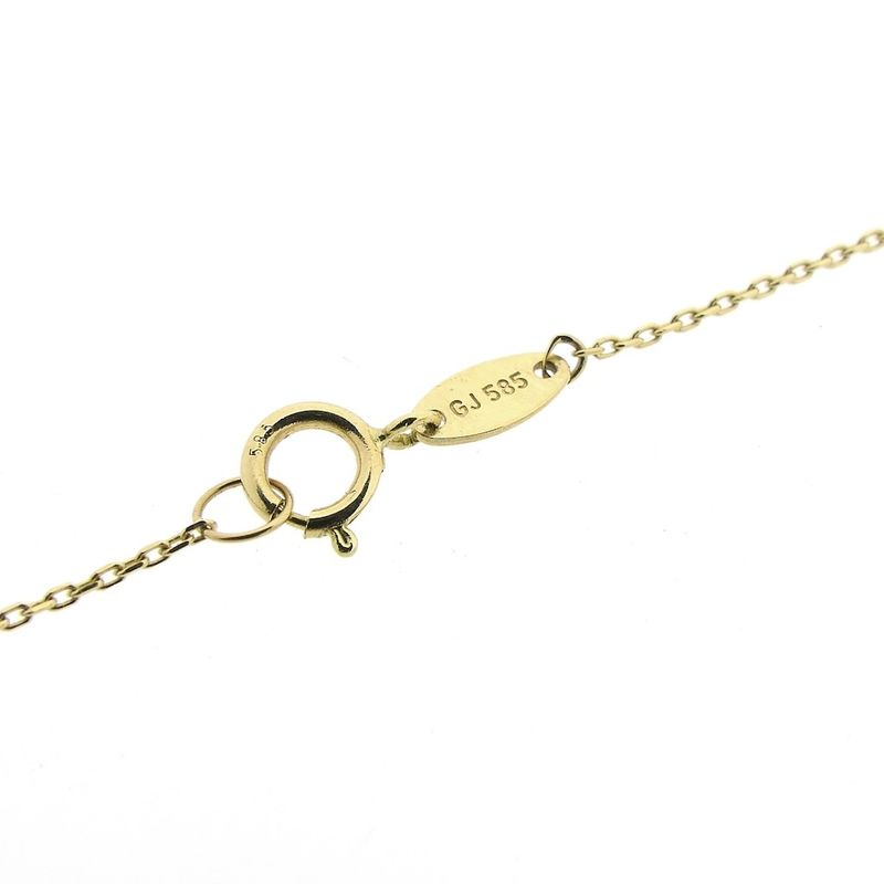 Image 5 of Gold thin anchor link chain with hearts | 45 cm