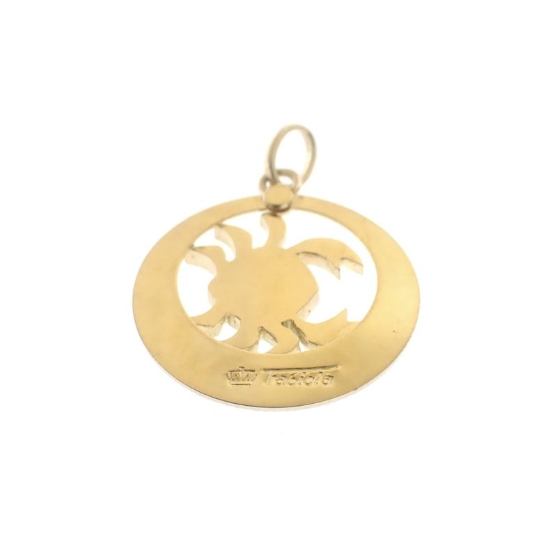 Image 5 of Gold zodiac sign pendant; Cancer | Fabiola