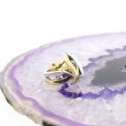 Image 7 of Bicolor gold stud earrings with zirconia