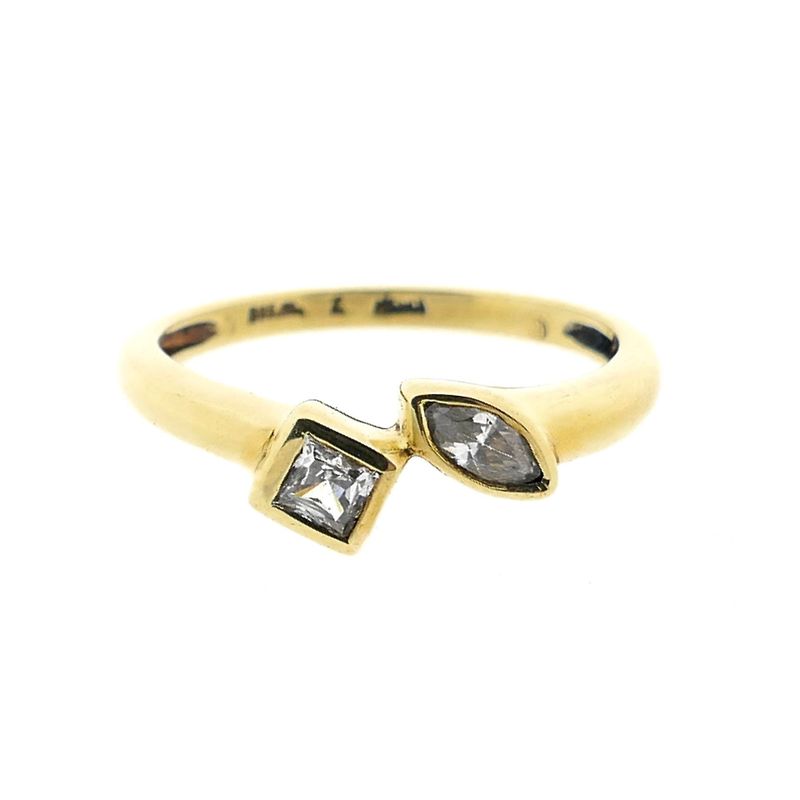 Image 5 of Gold ring with zirconia