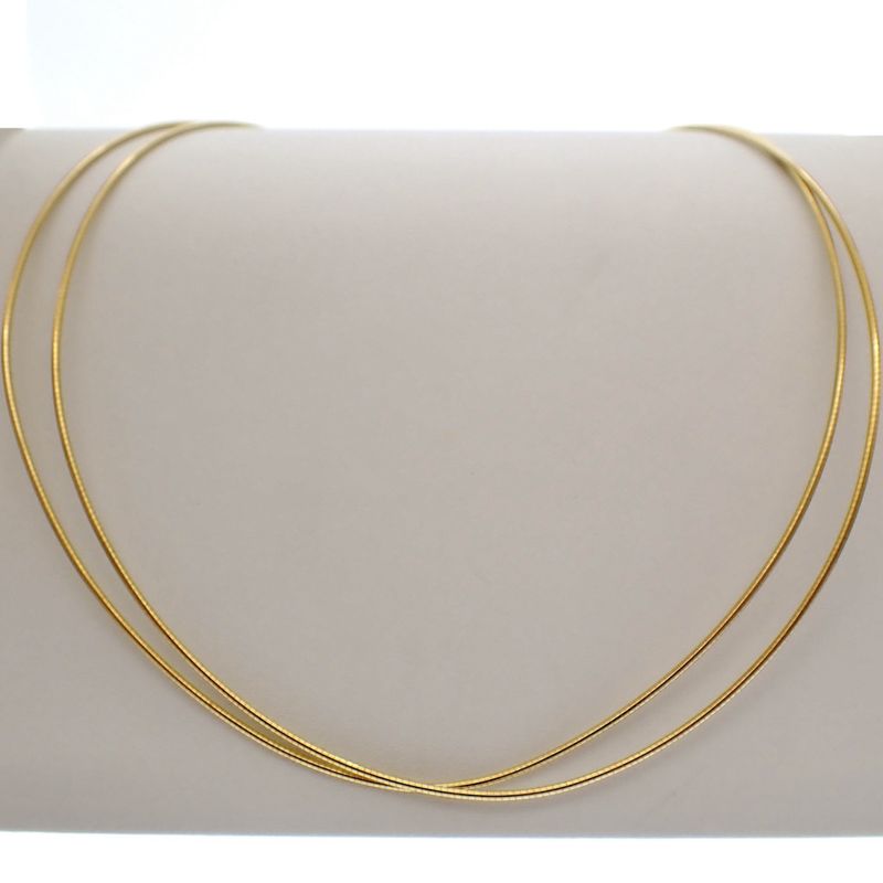 Image 1 of 18-karat gold omega necklace; double | 50 cm