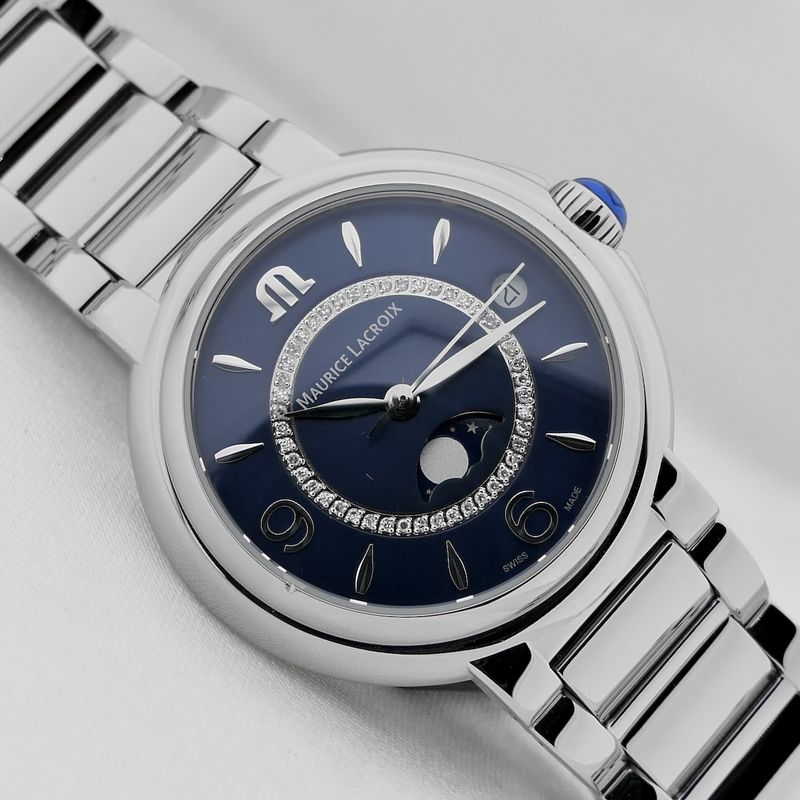 Image 10 of Maurice Lacroix Fiaba FA1084-SS002-420-1; Women's watch with diamonds and moon phase