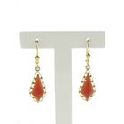 Image 1 of Vintage gold stud earrings with carnelian
