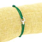 Image 7 of Forever Knots® Handmade Green Satin Bracelet with Silver Chain