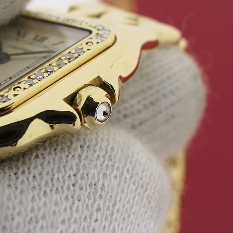 Image 10 of Cartier Panthère; 18k gold ladies' watch with diamonds