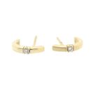 Image 7 of Gold stud earrings with diamond 0.06 ct.