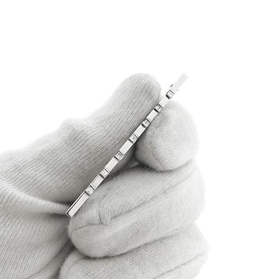 Image 2 of White gold brooch with diamond; 0.18 ct.