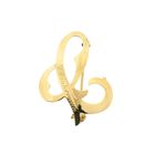 Image 1 of Gold letter brooch; letter C