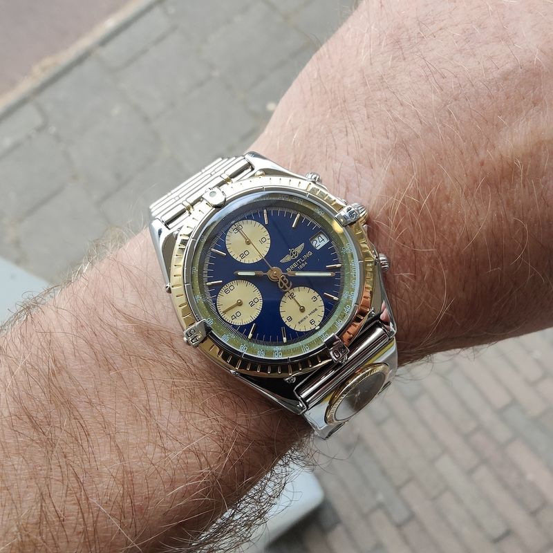 Image 7 of Breitling Chronomat; Chronograph men's watch with UTC module