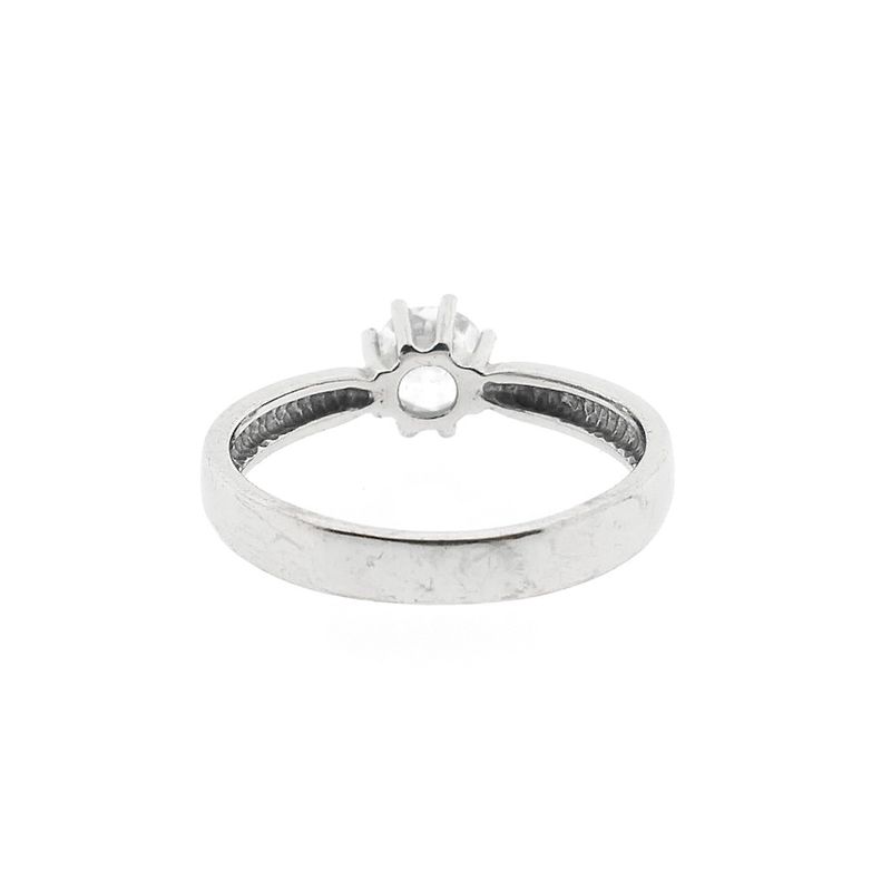 Image 4 of White gold solitaire ring with white sapphire