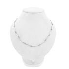 Afbeelding 1 van Witgouden staafjes schakelketting | 46 cm
