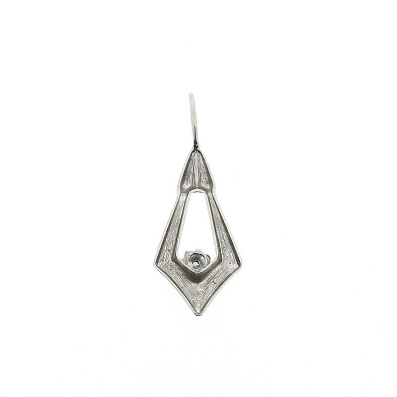 Image 7 of Subtle white gold pendant with 0.005 ct diamond.