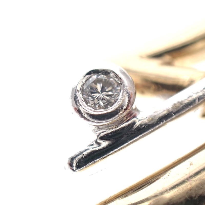 Image 4 of Two-tone gold fantasy pendant with diamond; 0.02 ct.