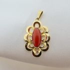 Image 5 of Gold pendant with blood coral | Vintage/antique