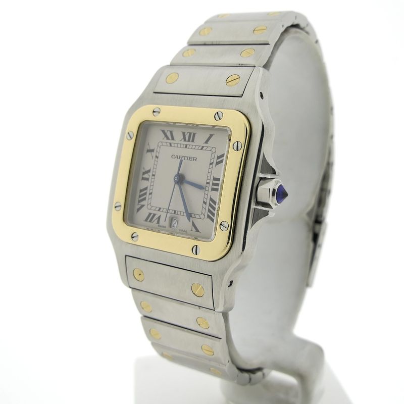 Image 2 of Cartier Santos Galbee; 18k. gold/steel watch