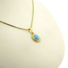 Image 11 of Vintage gold pendant with turquoise
