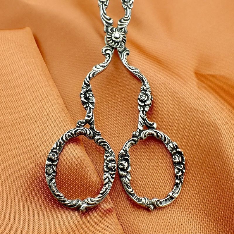 Image 4 of Silver cookie tongs; Old Dutch; Vintage