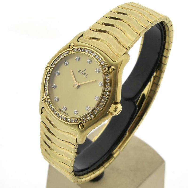 Image 2 of Ebel Sport Classic E8090124; 18k gold women's watch with diamonds