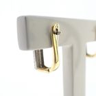 Image 7 of Gold stud earrings with pavé set with diamonds