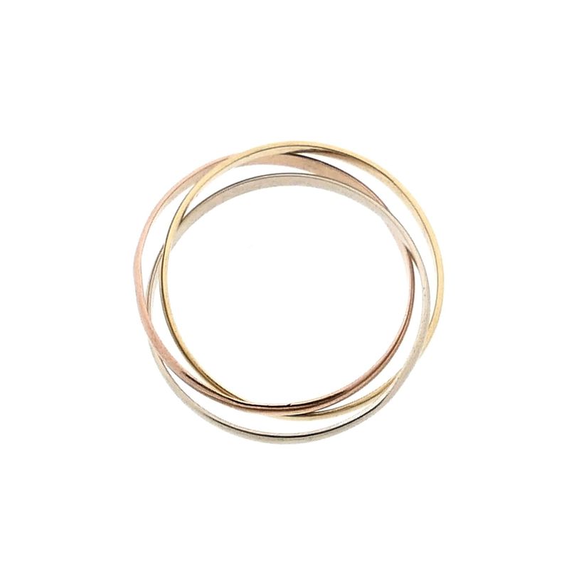 Image 5 of 14 Karat Tricolor Gold Ring; Size 16.5