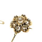Image 4 of Gold brooch with rose-cut diamonds; Approx. 0.40 ct.