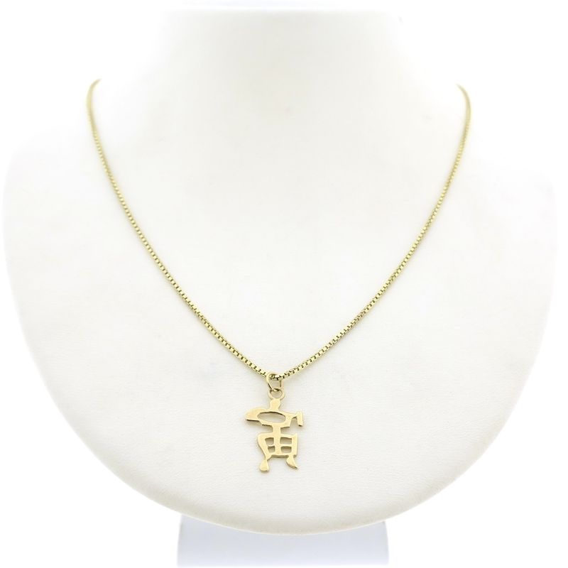 Image 7 of Gold pendant of Chinese horoscope sign; Tiger
