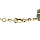 Image 3 of Gold four-leaf clover anchor link bracelet | 16.5 cm - 18.5 cm