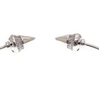 Image 4 of Silver clamp bracelet with decorated ends; Size M