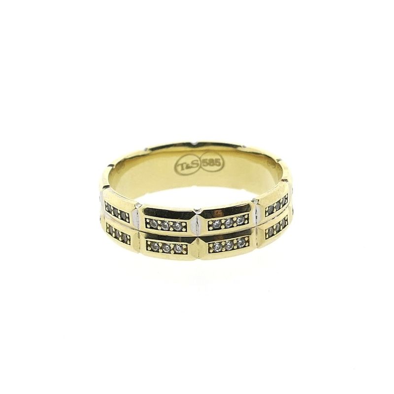 Image 3 of Gold alliance ring with zirconia