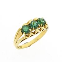 Gold ring with emerald