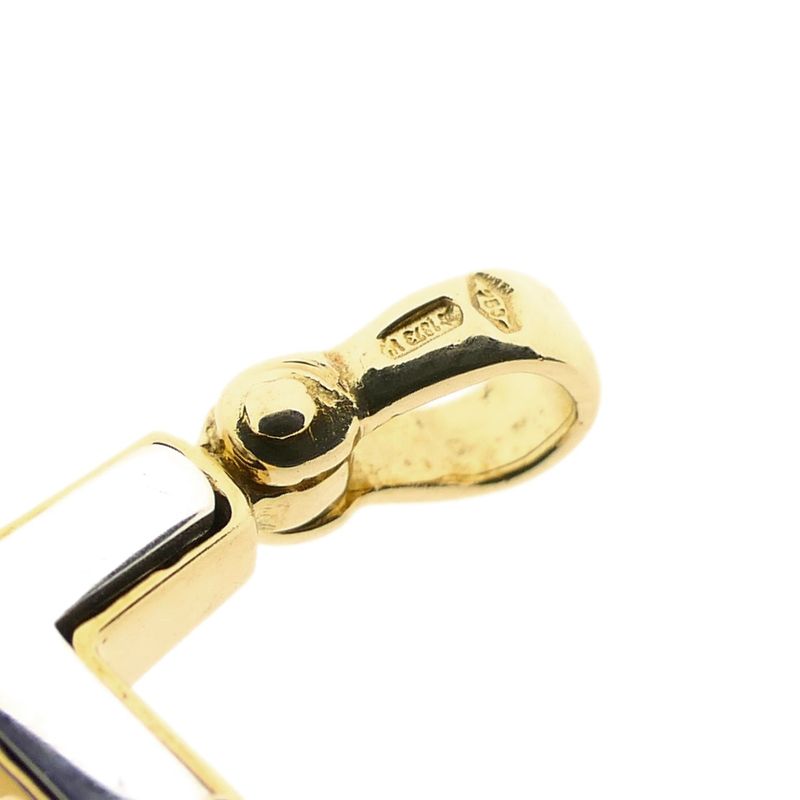 Afbeelding 6 van Bicolor gouden hanger van een kruis