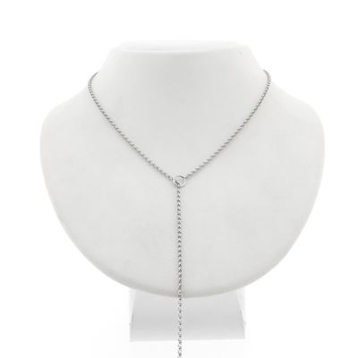 Image 1 of 18-karat white gold jasseron link chain | 60 cm