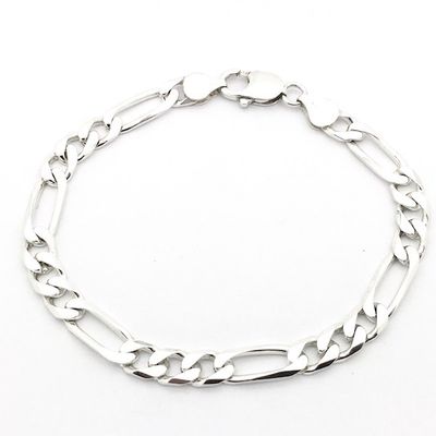 Image 1 of Silver bracelet; Figaro link | 21 cm