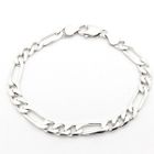 Image 1 of Silver bracelet; Figaro link | 21 cm