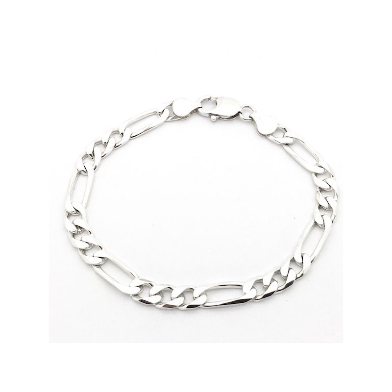 Image 1 of Silver bracelet; Figaro link | 21 cm