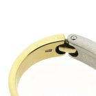 Image 7 of Pequignet two-tone gold ring with steel and diamond; 0.06 ct.